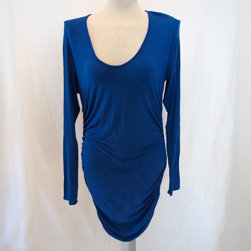 Riller & Fount Royal Blue Ruched Side Dress